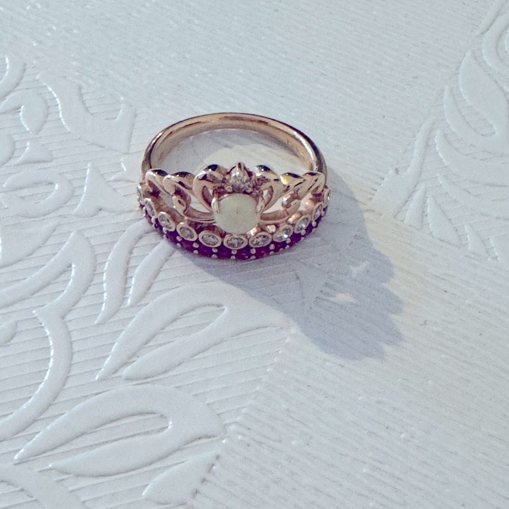 LeVian 14karat Rose Gold Ruby Diamond and Moonstone ring
